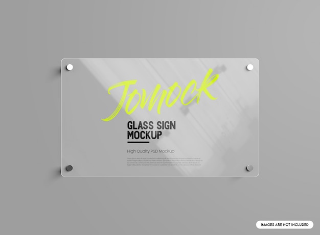 Download Premium PSD | Glass sign mockup