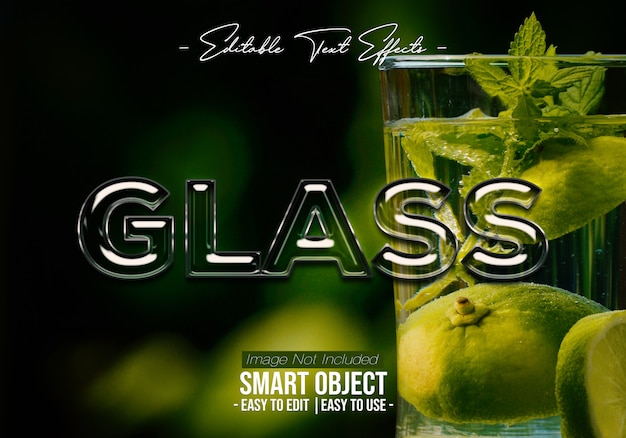 Download Glass-text-style-effect | Premium PSD File