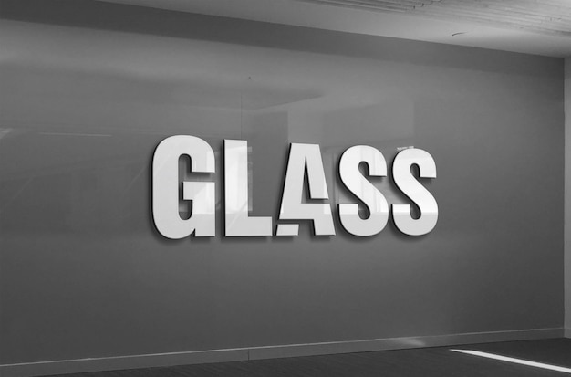 Download Glass wall logo mockup | Premium PSD File