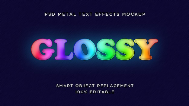 Download Glossy 3d text effect | Premium PSD File