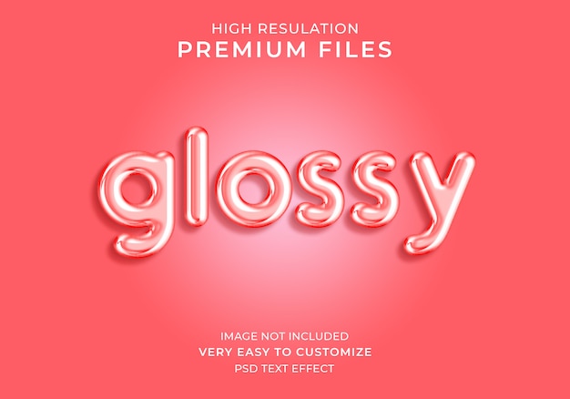 Download Glossy 3d text style mockup | Premium PSD File