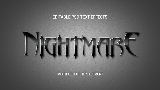 Download Glossy black text effect | Premium PSD File