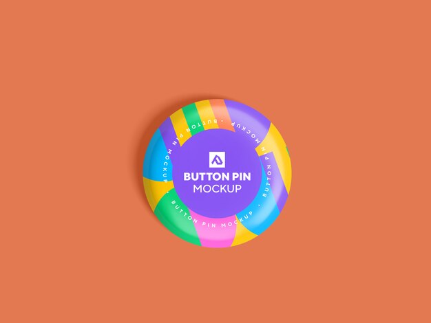 Download Glossy circle button pin mockup psd | Premium PSD File