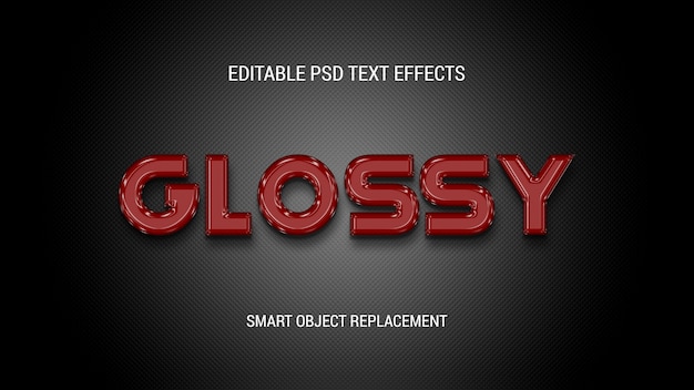 Download Glossy editable text effects PSD file | Premium Download