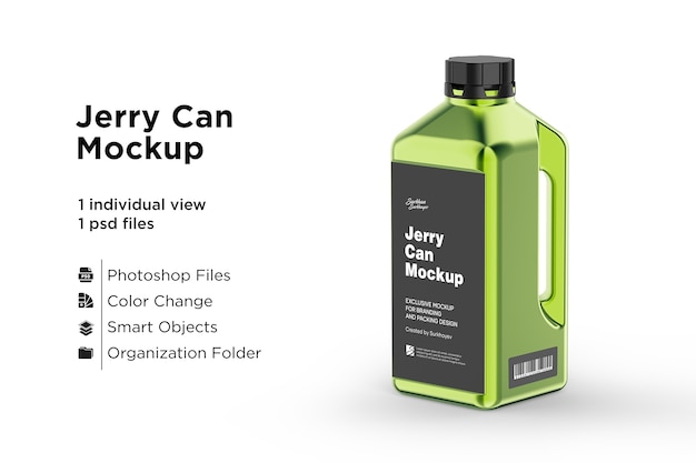 Download Premium PSD | Glossy engine oil jerry can plastic mockup