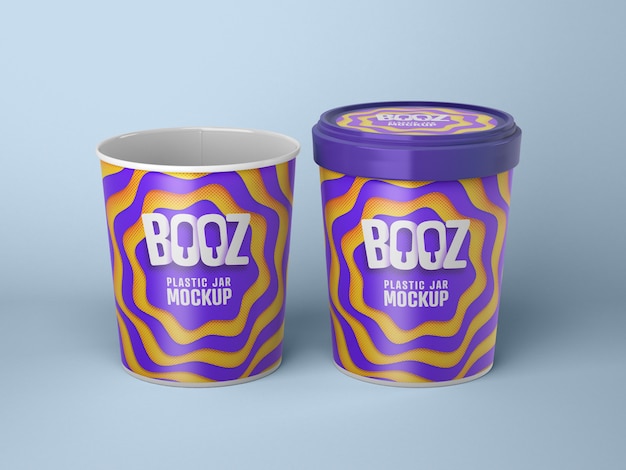 Download Premium Psd Glossy Ice Cream Cup Mockup