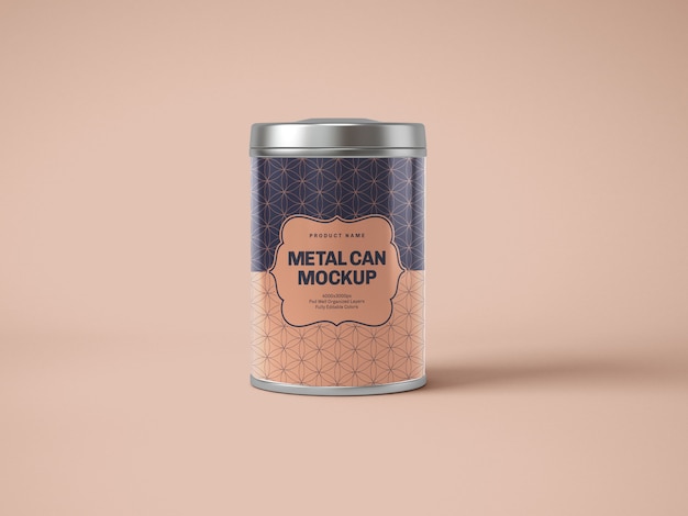 Download Premium Psd Glossy Metal Tin Can Box Mockup