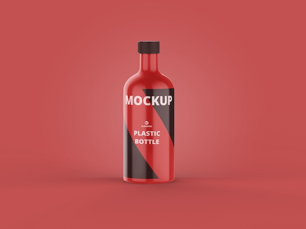 Download Glossy plastic bottle mockup | Premium PSD File