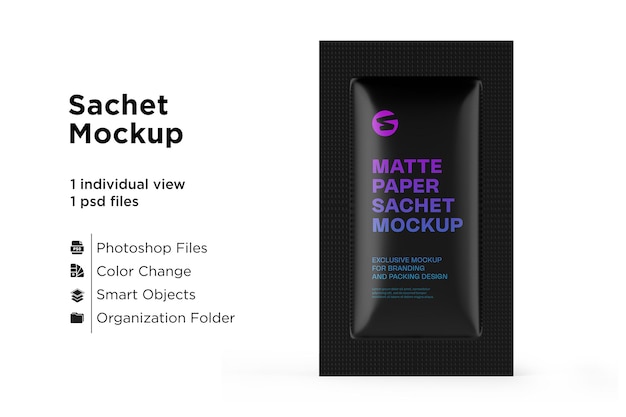 Download Premium Psd Glossy Sachet Mockup