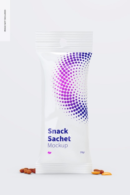 Download Premium Psd Glossy Snack Sachet Mockup Front View