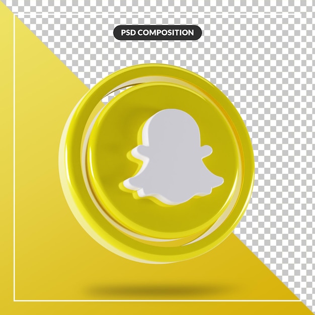 Download Premium PSD | Glossy snapchat logo isolated 3d design