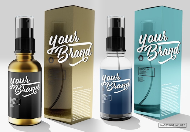 Download Premium PSD | Glossy spray bottle mockup