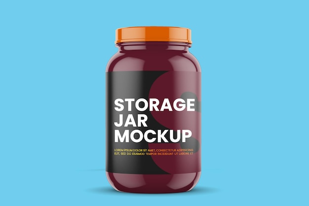 Download Premium Psd Glossy Storage Jar Mockup