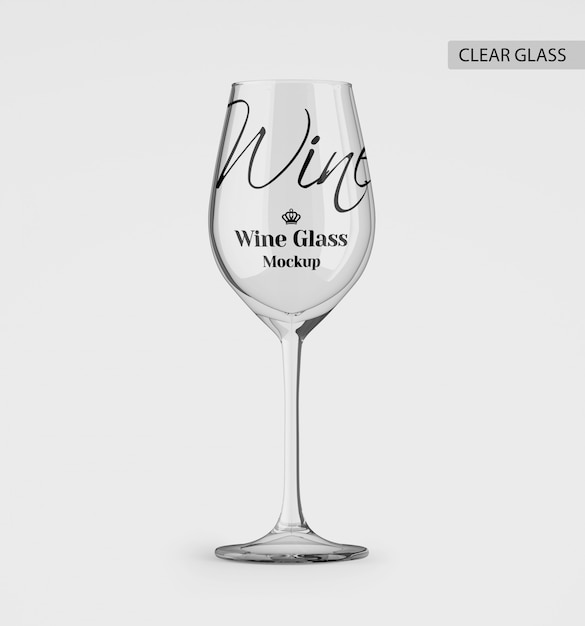 Glossy wine glass mug mockup Premium Psd