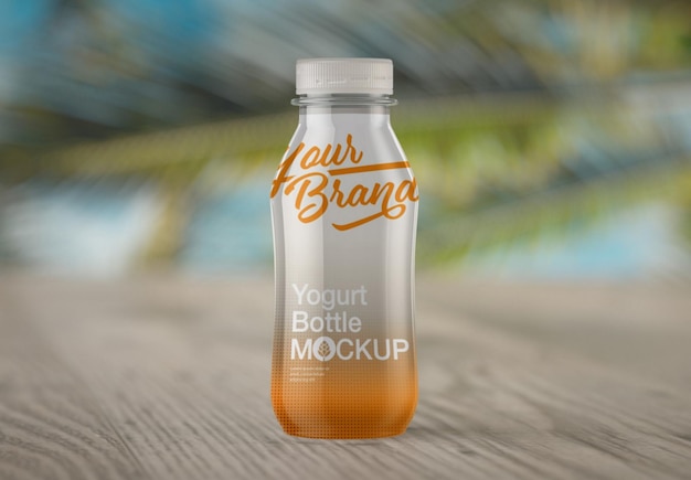 Download Premium Psd Glossy Yogurt Bottle Mockup Design