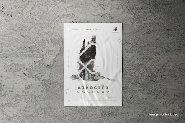 Download Premium PSD | Glued poster mockup