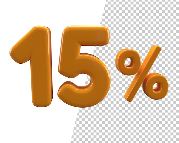 premium-psd-gold-15-percent-off-3d