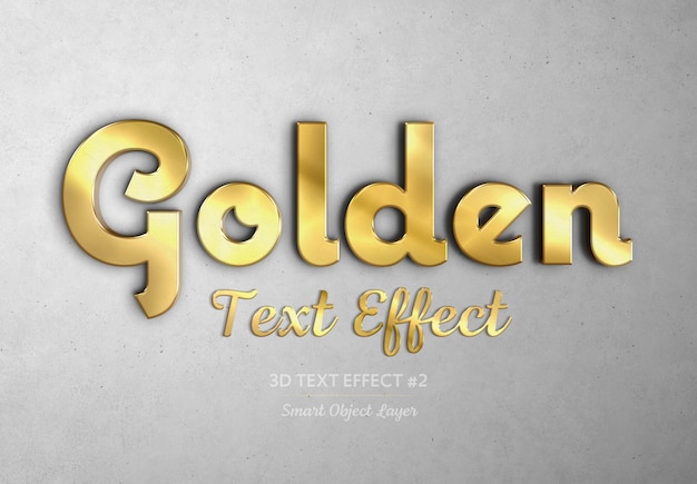 Download Gold 3d text effect mockup | Premium PSD File