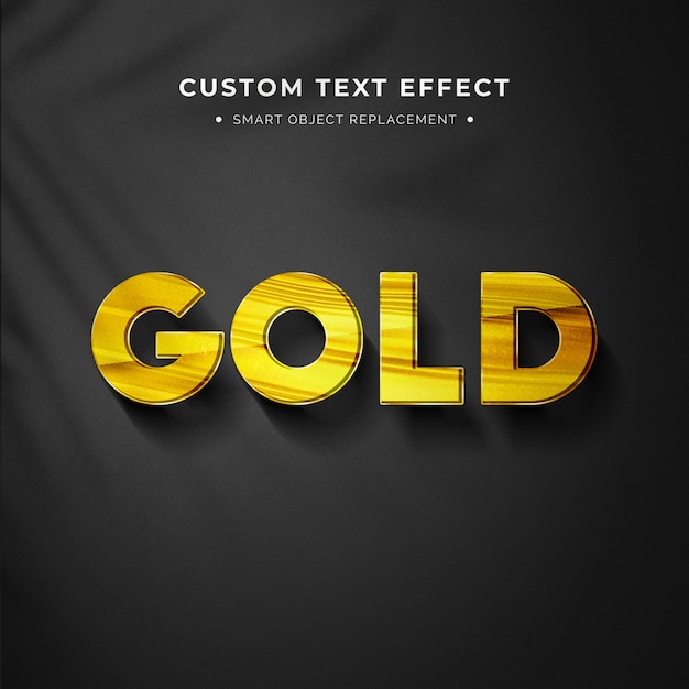 Download Gold 3d text style | Premium PSD File