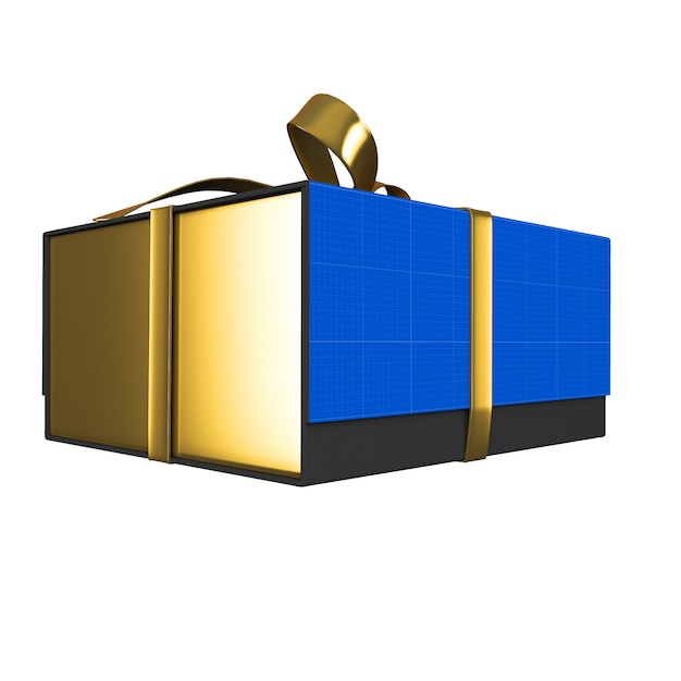 Download Gold & dark gift box mockup | Premium PSD File