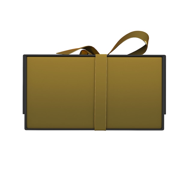 Download Premium PSD | Gold & dark gift box mockup