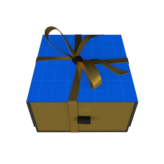 Download Gold & dark gift box mockup | Premium PSD File