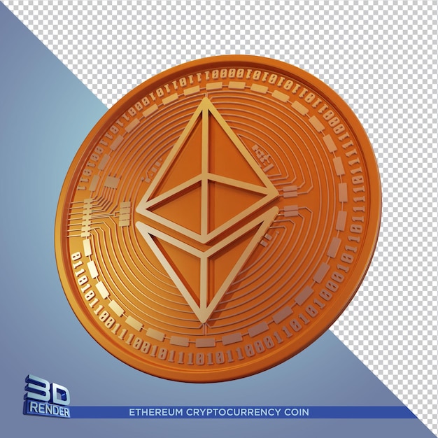 Download Premium PSD | Gold ethereum coin cryptocurrency 3d ...