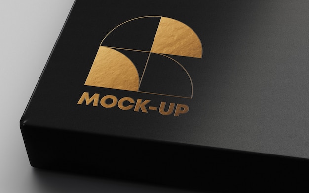 Gold foil logo mockup | Premium PSD File