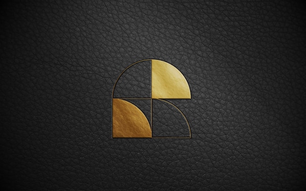 Download Premium PSD | Gold foil logo mockup