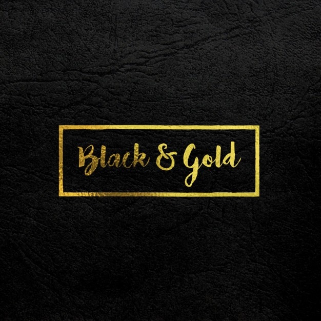 Gold Logo Mock Up On Black Leather PSD file | Free Download