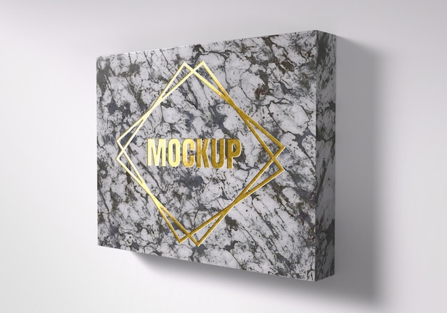 Download Gold logo mockup on marble | Premium PSD File