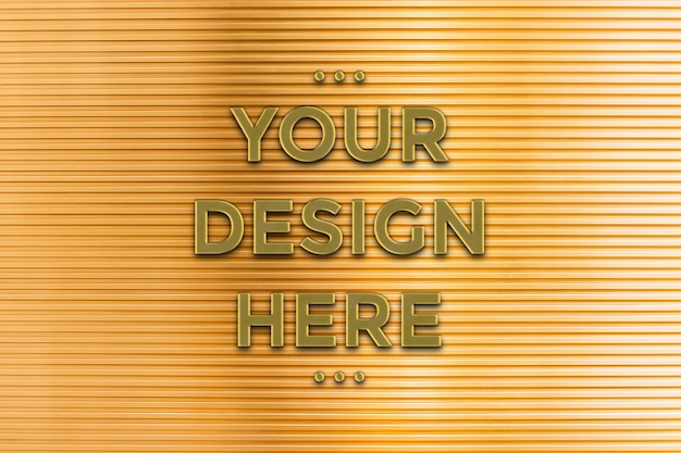Download Premium PSD | Gold logo mockup