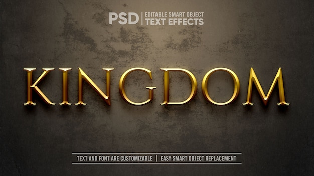 Download Gold medieval kingdom dramatic text effect mockup ... PSD Mockup Templates