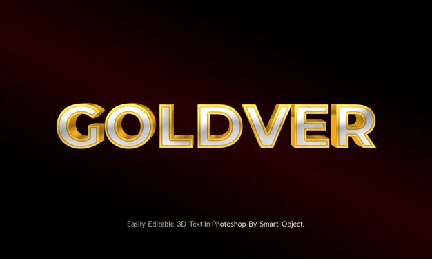Download Gold and silver 3d text style mockup psd premium | Premium ... PSD Mockup Templates