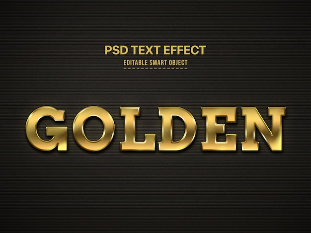 Download Free Psd Golden 3d Text Style Effect