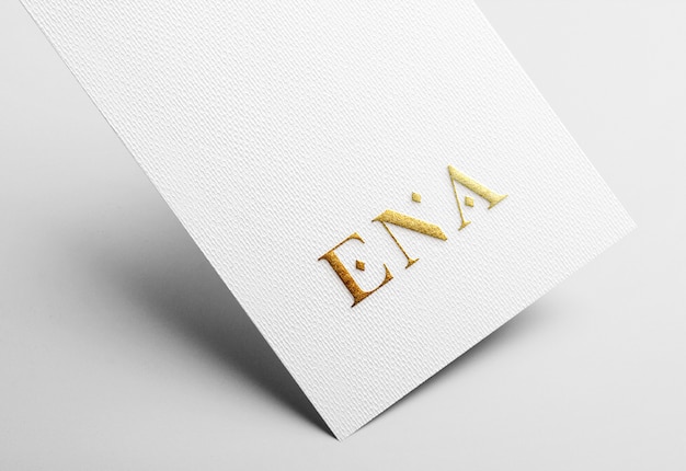 Download Free Golden Emboss Logo Mockup On White Business Card Premium Psd File Use our free logo maker to create a logo and build your brand. Put your logo on business cards, promotional products, or your website for brand visibility.