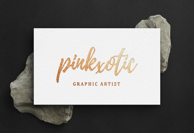 Download Premium PSD | Golden embossed logo mockup on business card