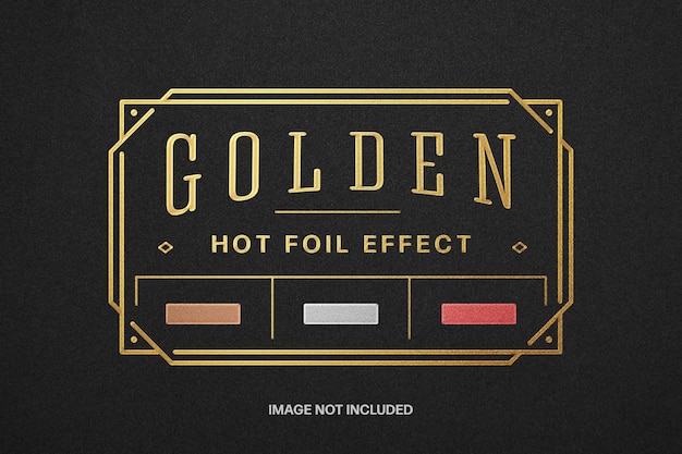 Download Premium Psd Golden Hot Foil Logo Mockup