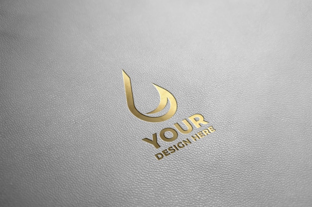 Download Premium PSD | Golden logo mockup