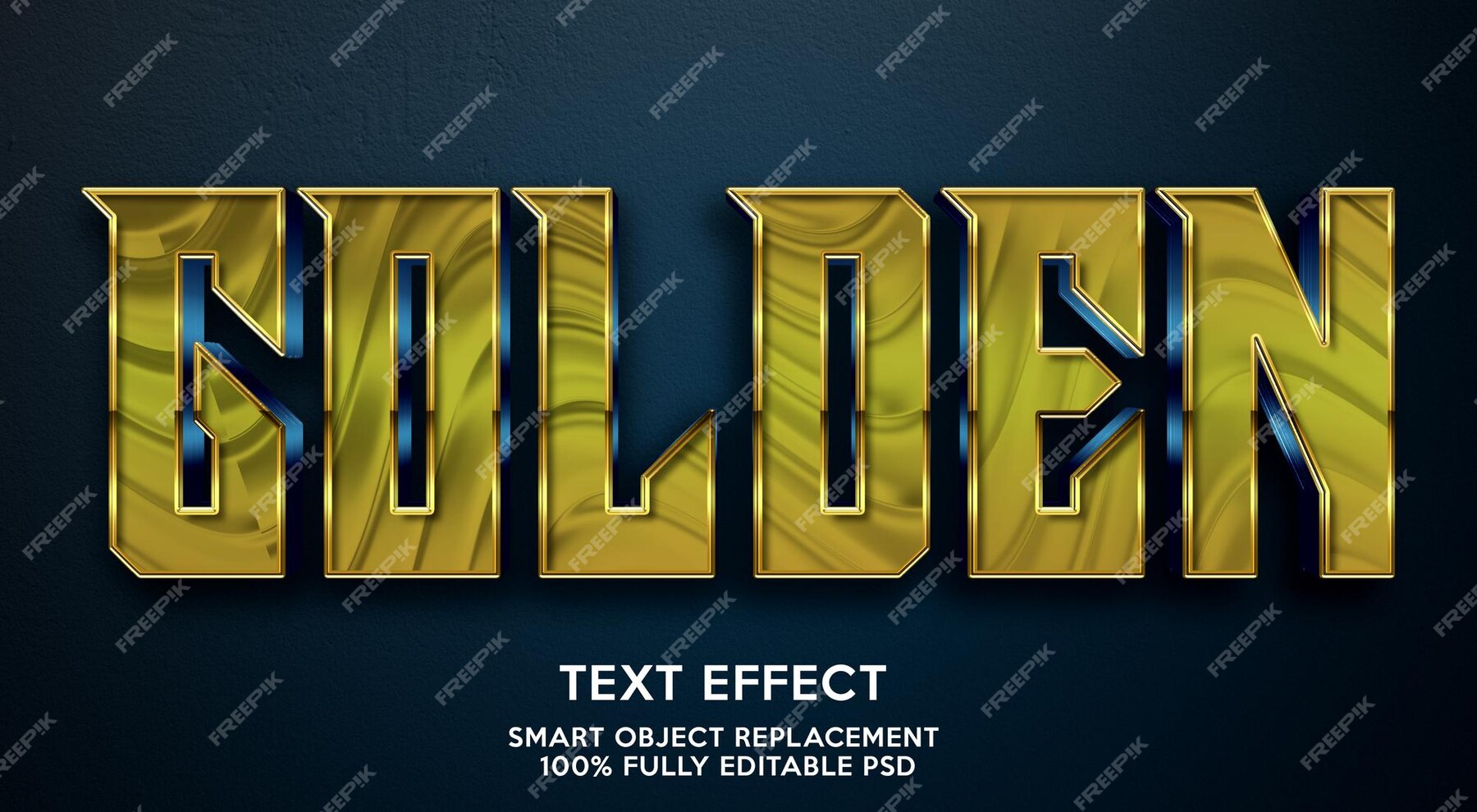 Premium PSD | Golden text effect template