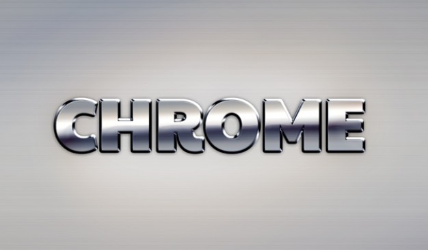 Google Chrome metal text effect PSD file  Free Download