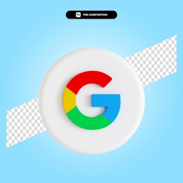 Premium PSD | Google Logo Application 3d Render Illustration Isolated