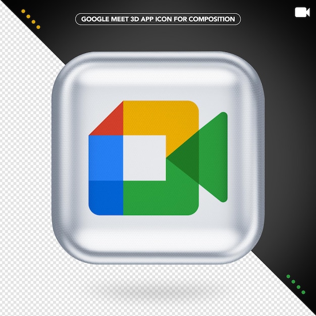 Premium Psd Google Meet Icon Isolated