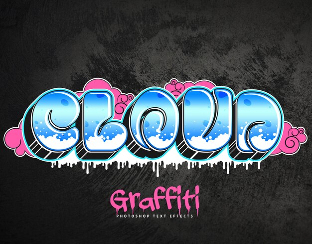 Download Graffiti text effects psd layer style PSD file | Premium Download