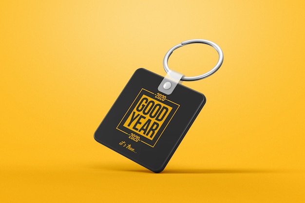 Download Gravity square keychain mockup | Premium PSD File