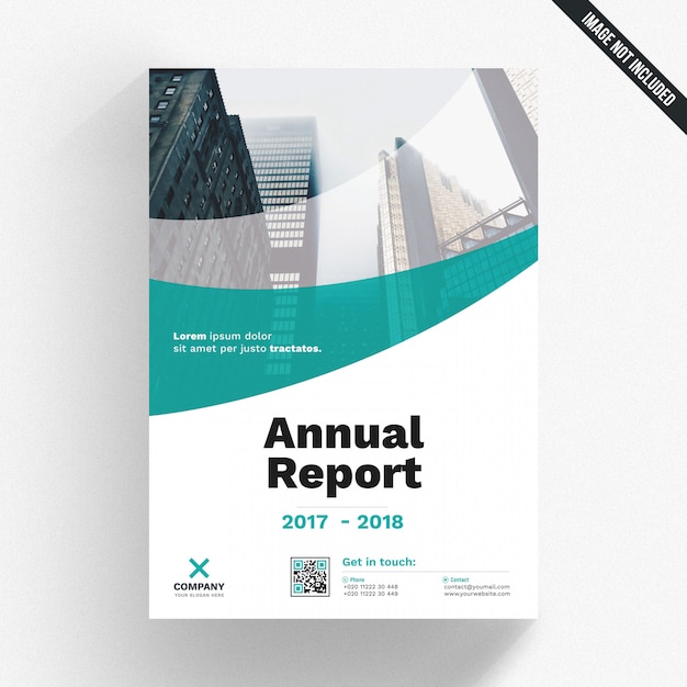 Download Premium PSD | Green annual report cover template