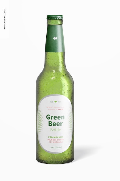 Download Free Psd Green Beer Bottle Mockup