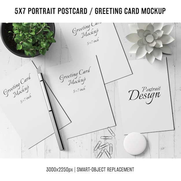 Download Greeting card mock up | Free PSD File PSD Mockup Templates
