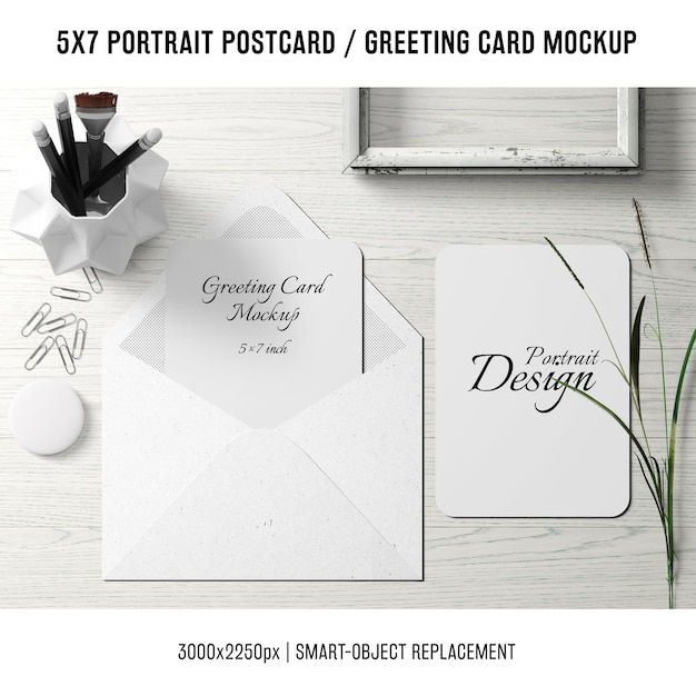 Download Free Psd Greeting Card Mock Up