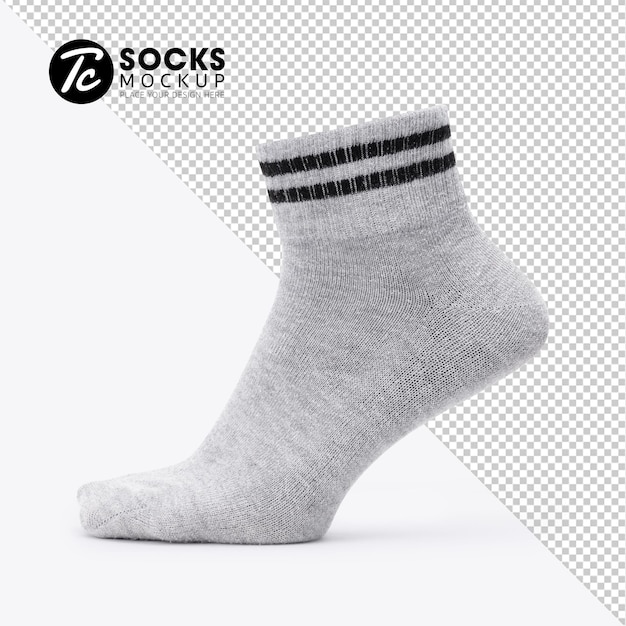 Download Premium Psd Grey Crew Socks Mockup Design Isolated